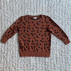 Loft Outlet Brown Polka Dot Sweater